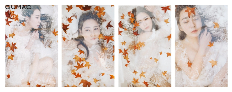 concept chup anh bon tam mua thu
