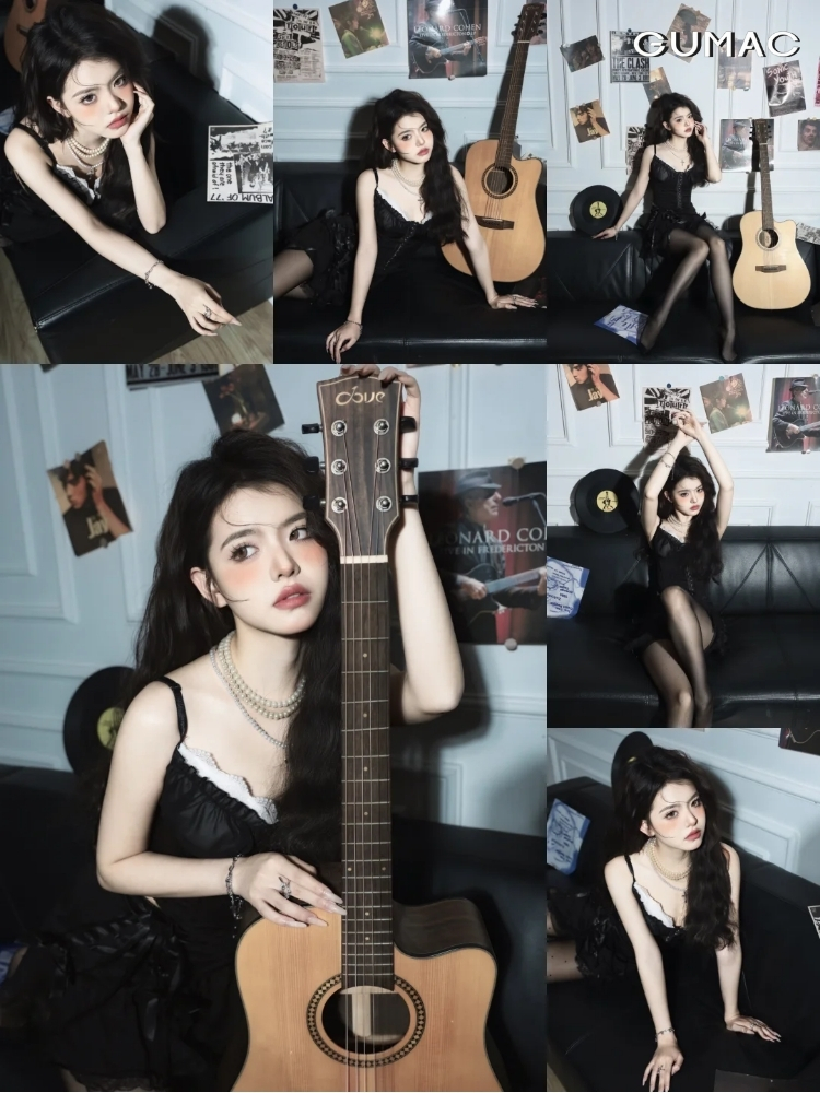 chup anh voi guitar