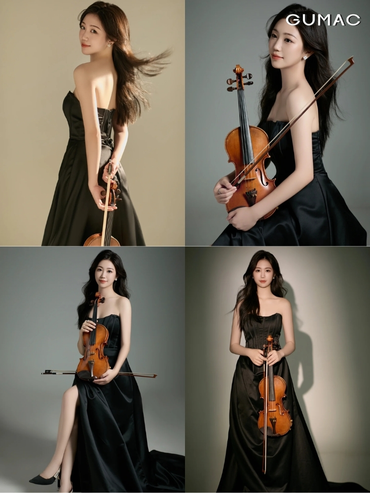 concept chup anh voi nhac cu violin