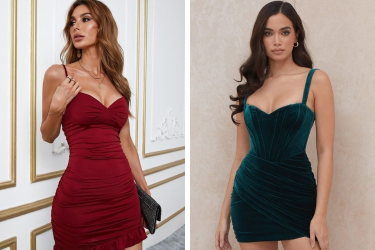 Đầm body 2 dây dáng ngắn