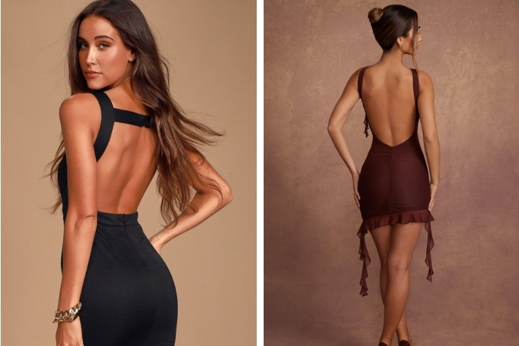 Váy đầm body 2 dây hở lưng