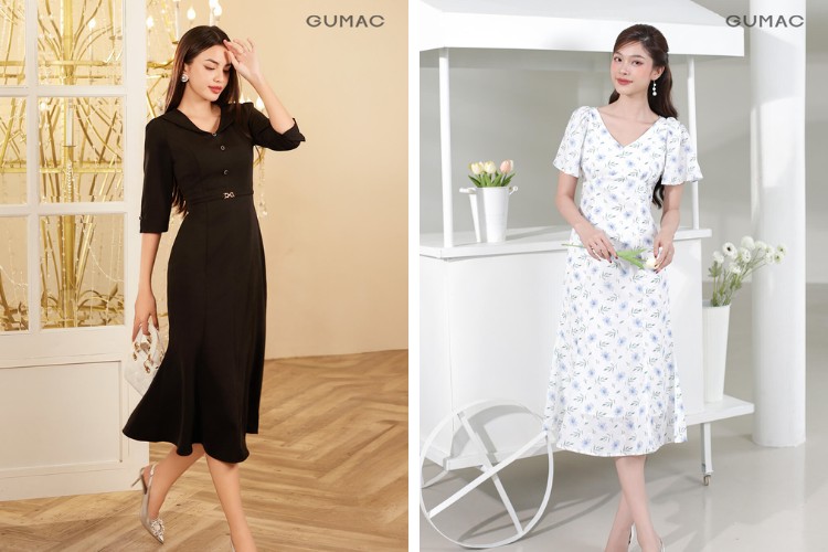 Đi tân gia với đầm đuôi cá cho nàng