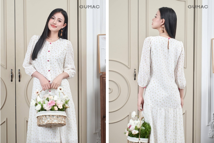  Đầm form rộng dài tay