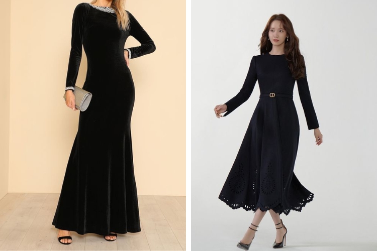Đầm suông form rộng đuôi cá cách điệu