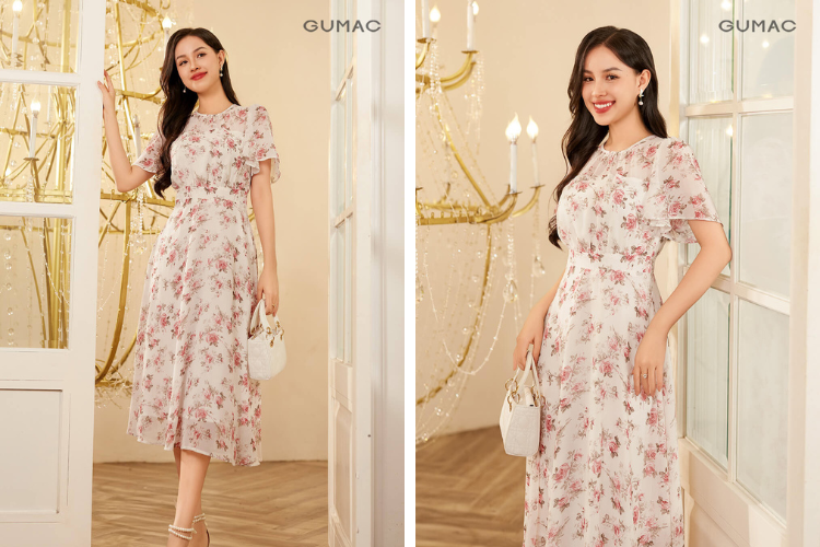 đầm voan dáng chữ A đầm voan dáng chữ A