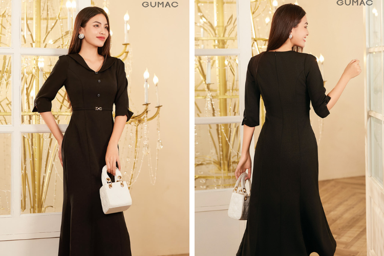 đầm voan trung niên đuôi cá đầm voan trung niên đuôi cá