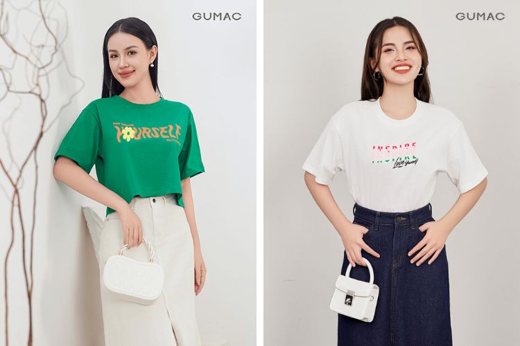 Phối với chân váy chữ A