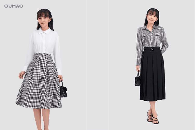 Chân váy xếp ly Hàn Quốc dáng ngắn & dài cực xinh GIÁ SOCK
