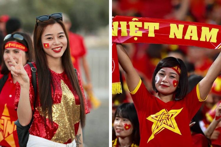 Áo cổ vũ theo màu sắc đội bóng