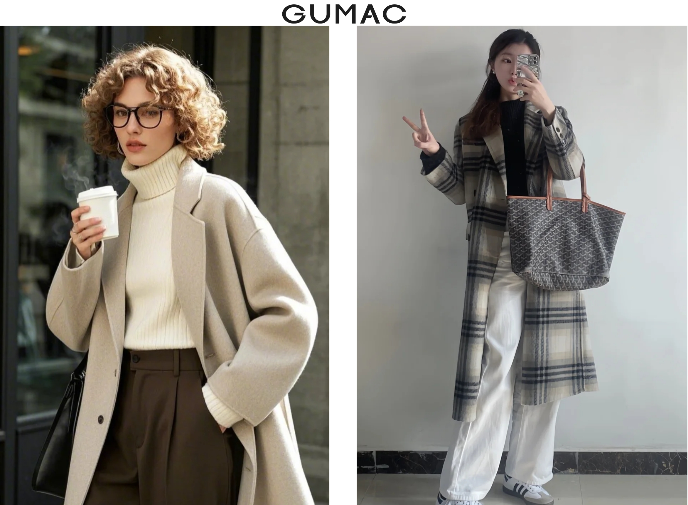 Đi Tam Chúc mặc áo len cổ cao quần suông với măng tô