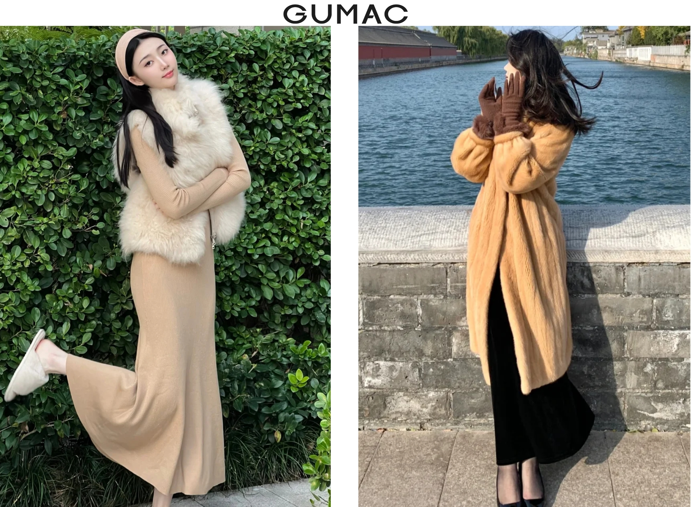 Đi Tam Chúc diện áo lông cùng đầm suông dài