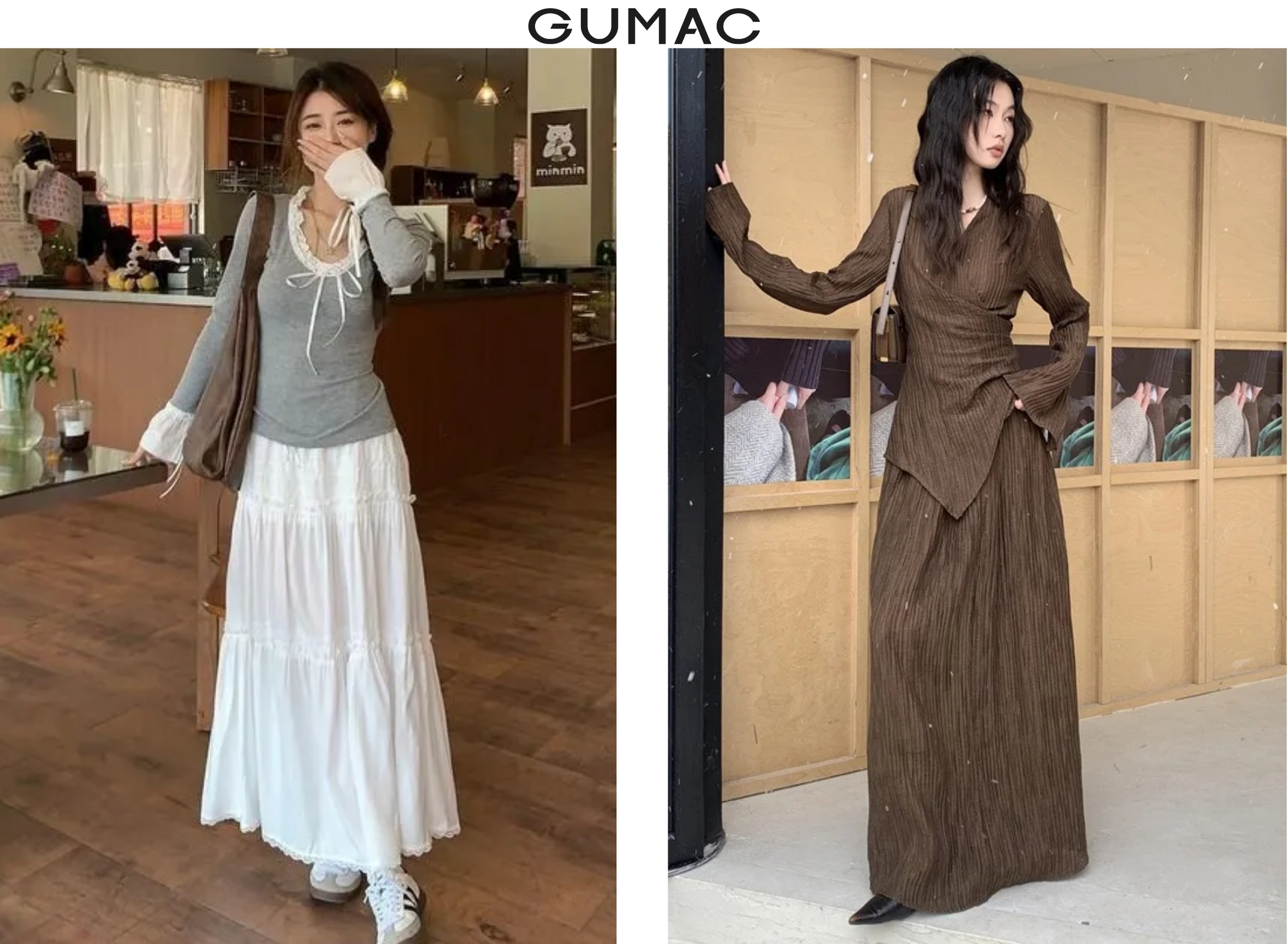 Đi Tam Chúc mặc set thun tay dài mix váy dài chữ A