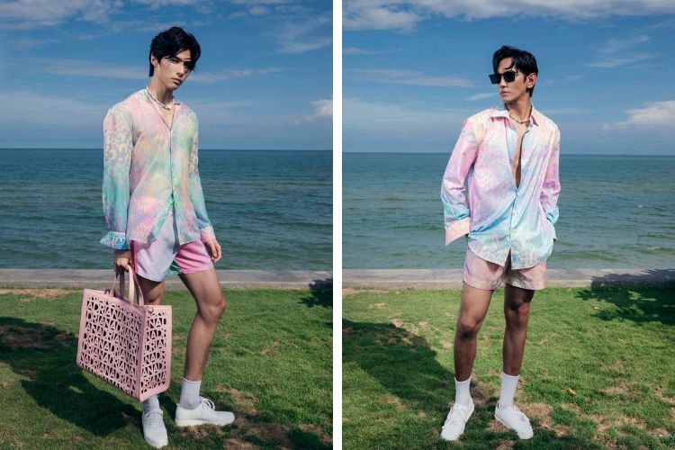 Áo sơ mi họa tiết biển đi Vũng Tàu