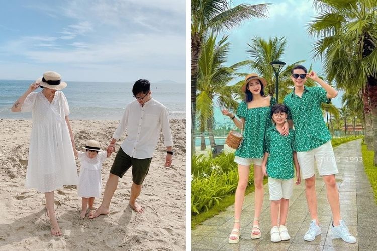 Thời trang cho gia đình đi Vũng Tàu