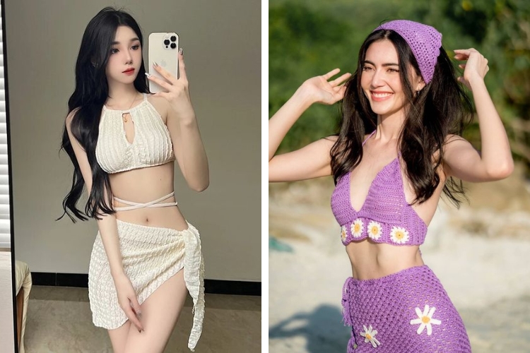 Diện cả set bikini siêu nóng bỏng đi biển Cát Bà