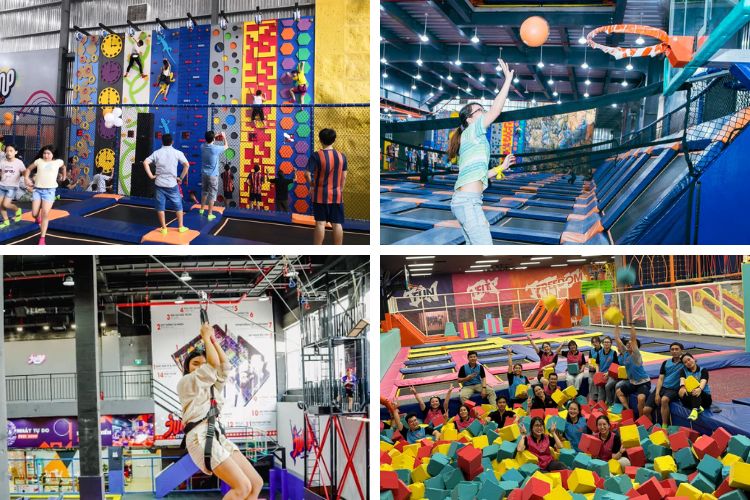Đi chơi 1/6 tại khu vui chơi Jump Arena