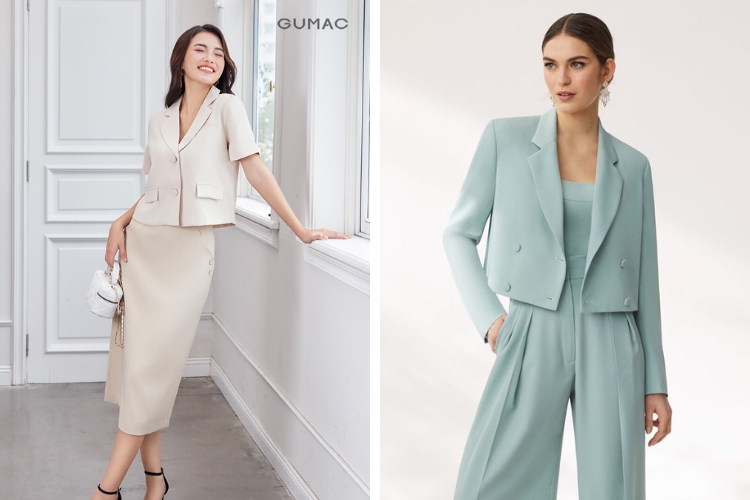 bộ vest nữ cách điệu