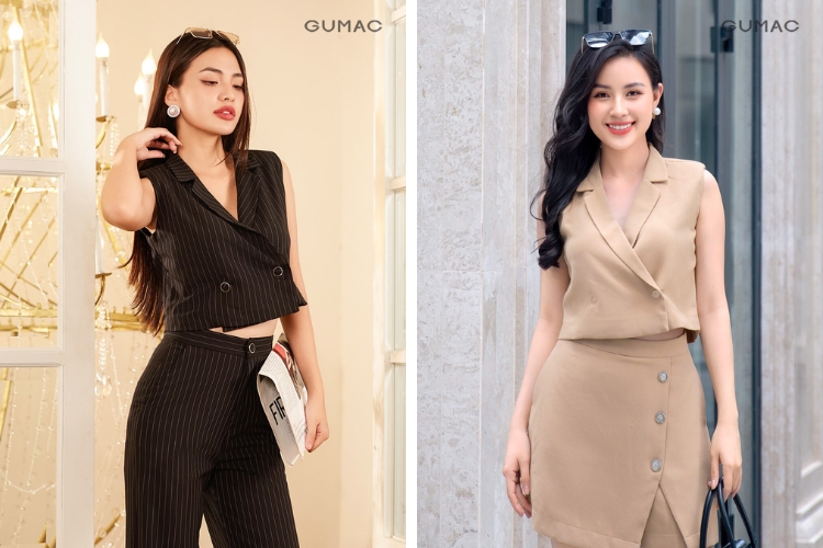 các kiểu bộ vest nữ trung niên