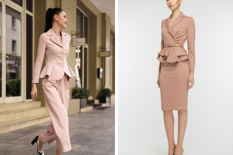 Mẫu comple peplum sang chảnh