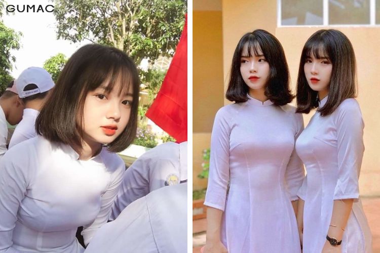 kieu toc mac ao dai hoc sinh