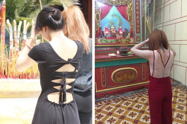 Tránh trang phục không phù hợp ở chùa