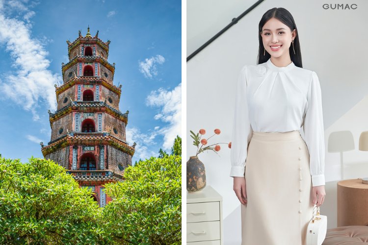 Gợi ý mặc đầm đi chùa