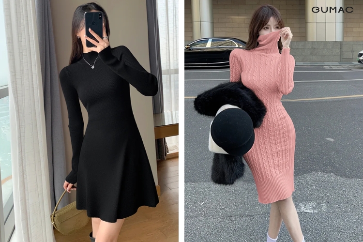 Đầm Cổ Lọ Ôm Body