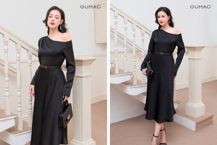 Váy Lệch Vai Sang Trọng