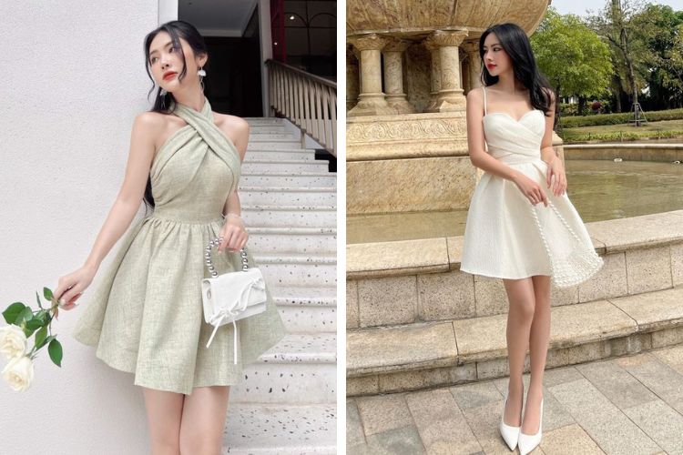Váy Ngắn Dáng Xòe Bồng Bềnh