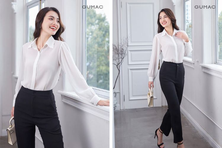 Áo sơ mi mix quần âu khi đi phỏng vấn