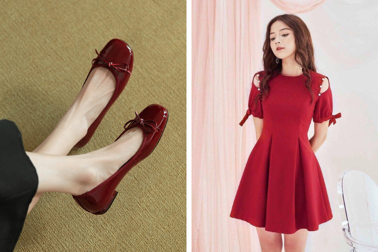 Giày bệt cho váy xòe ngắn