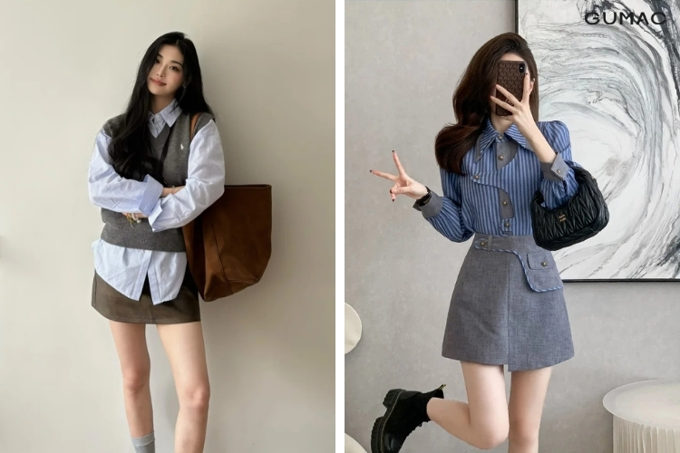 ao so mi nu soc mĩ chan vay ngan