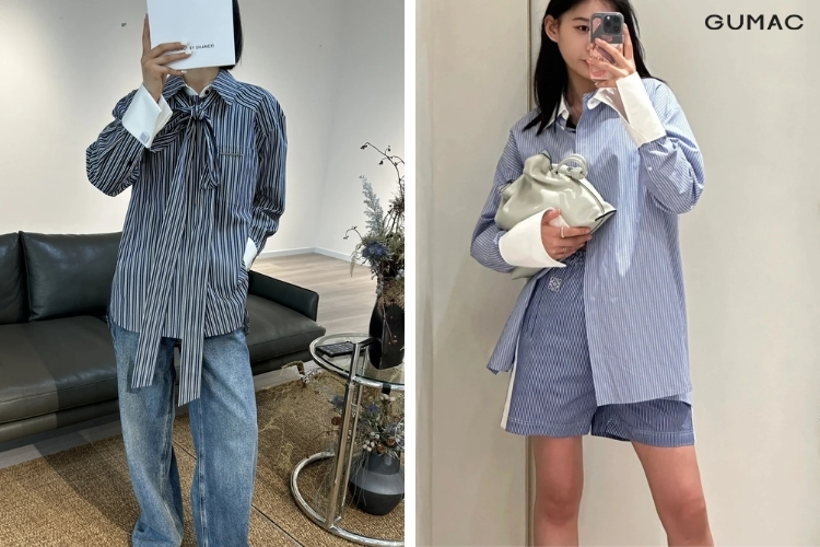 phoi ao so mi ke soc theo phong cach unisex