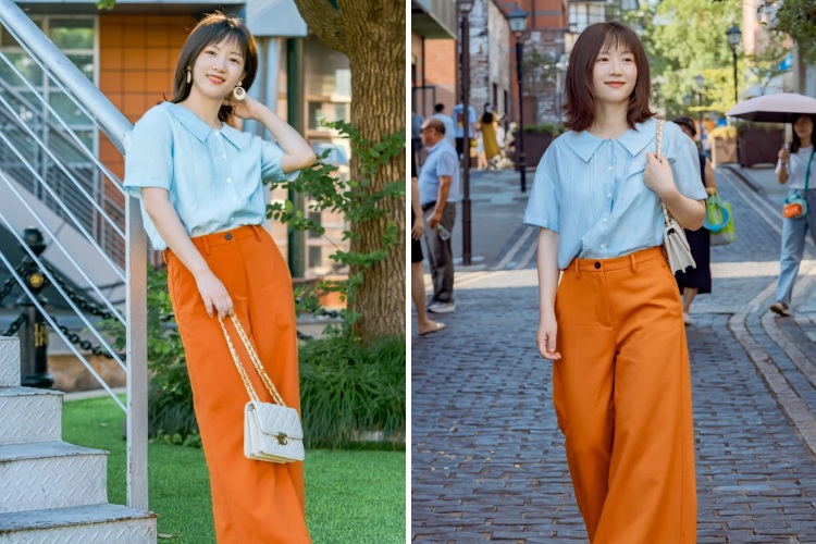 Phối cùng xanh pastel