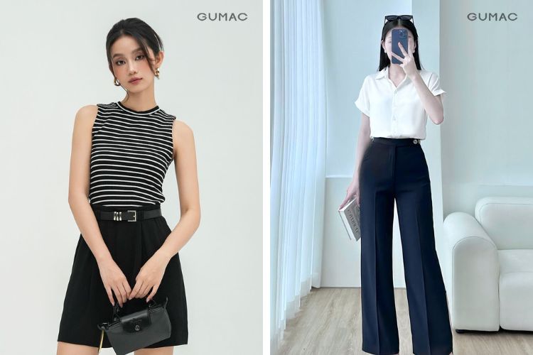 Quần màu đen kết hợp với áo màu gì