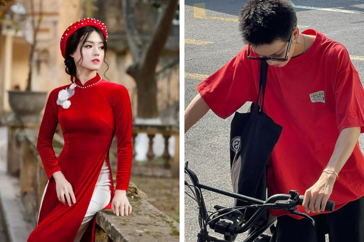 Ứng dụng của màu đỏ trong thời trang