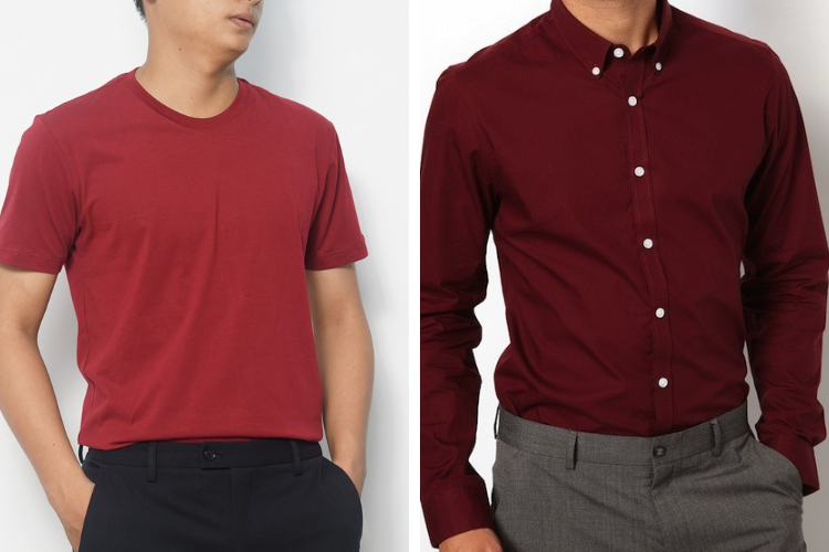Phối đồ màu đỏ dành cho nam