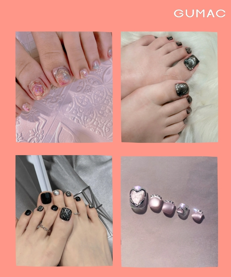 nail chan dinh da hoa tiet noi