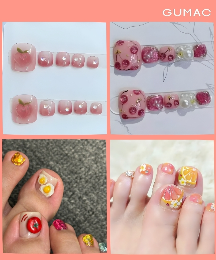 nail chan dinh da trai cay dep nhat
