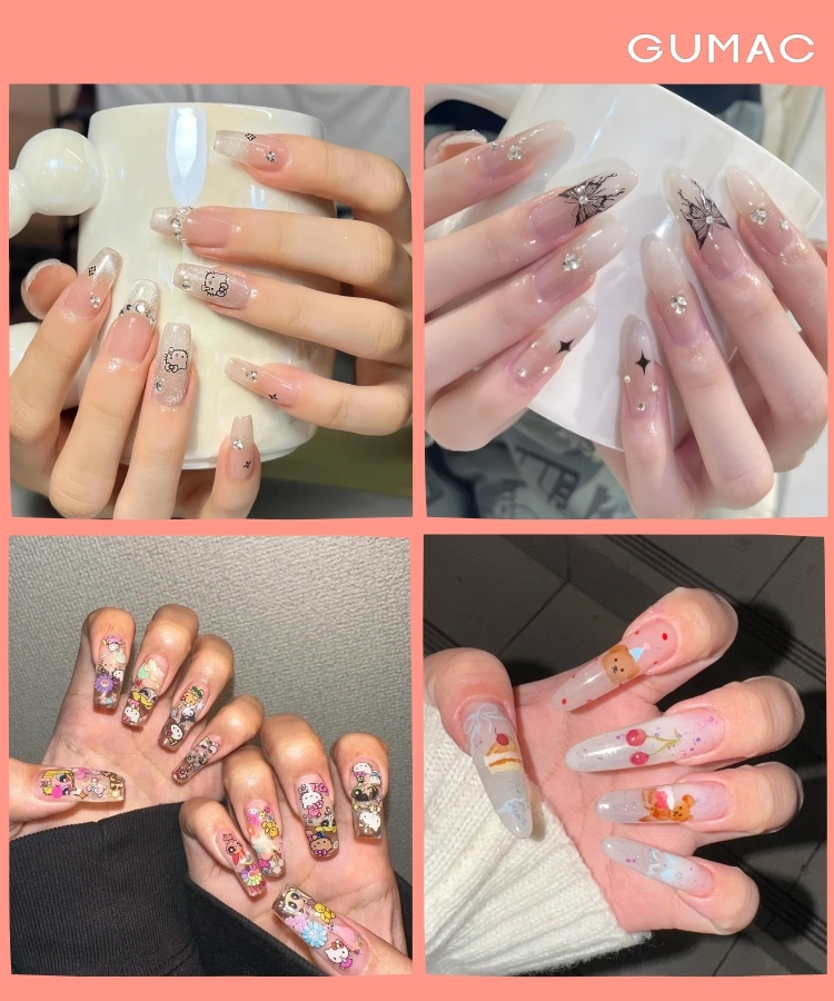mau nail dap gel dan sticker