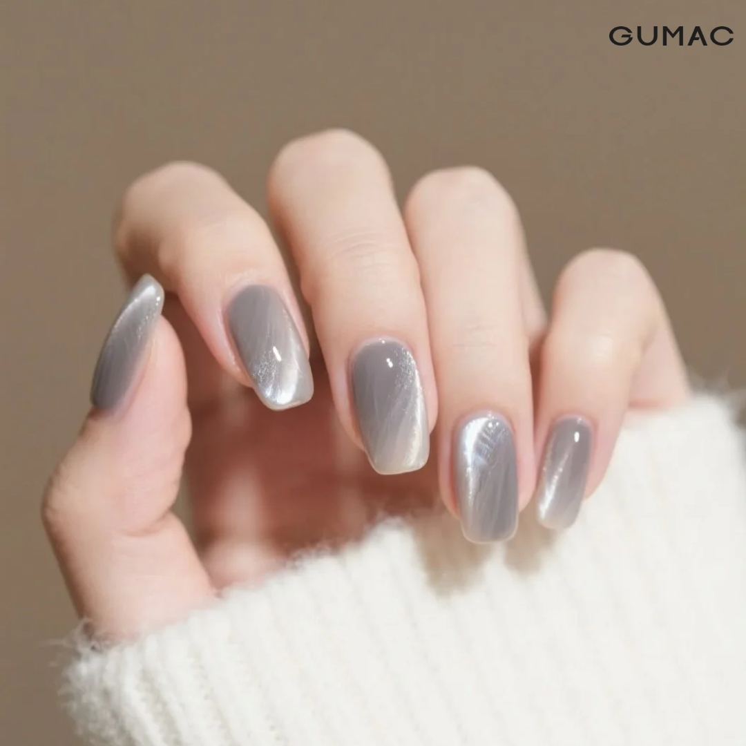 mau nail mau ghi xam