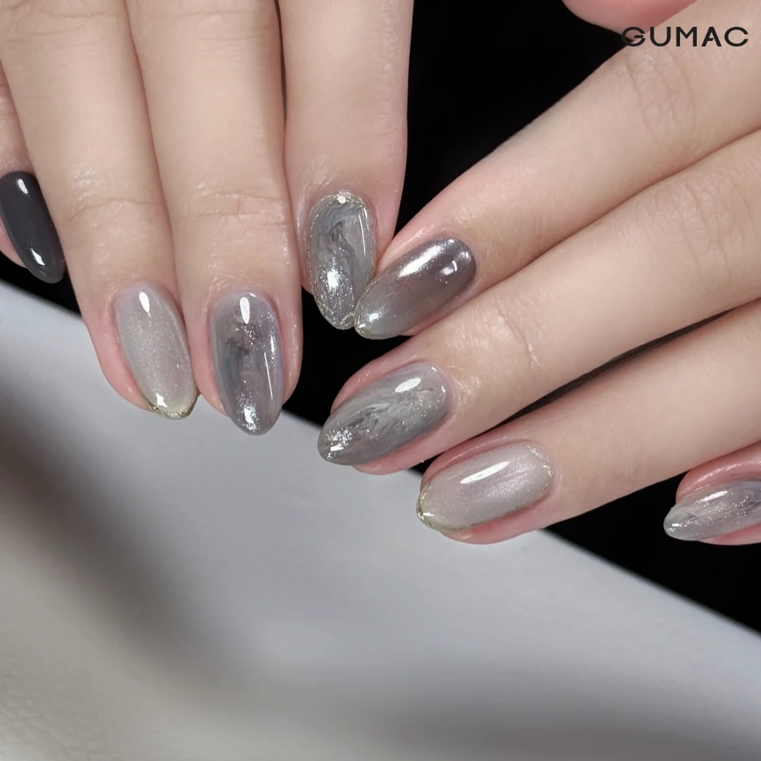 nail mau xam khoi