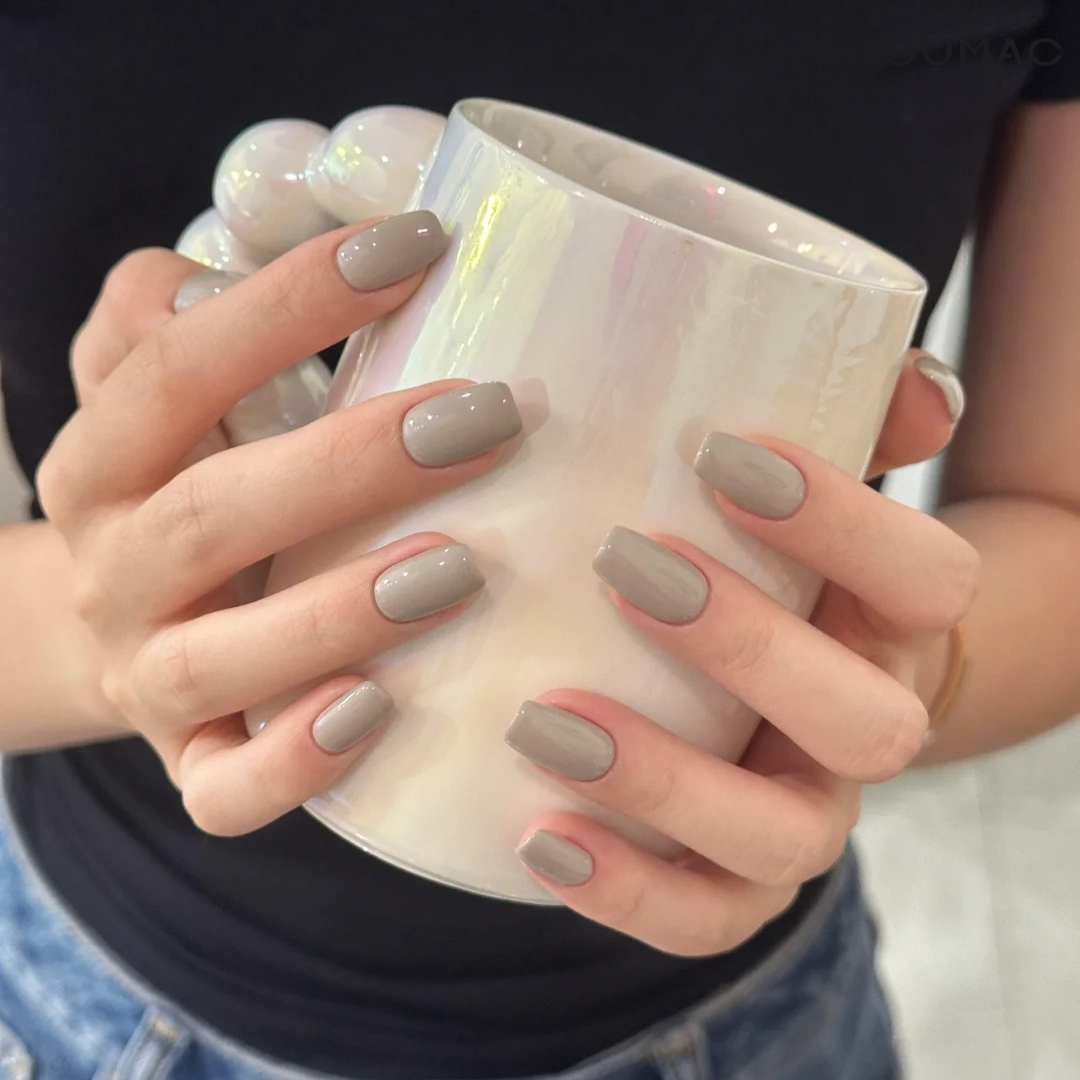 nhung mau nail mau xam dep
