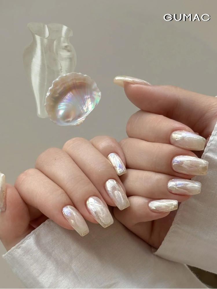 nail trang guong co dau