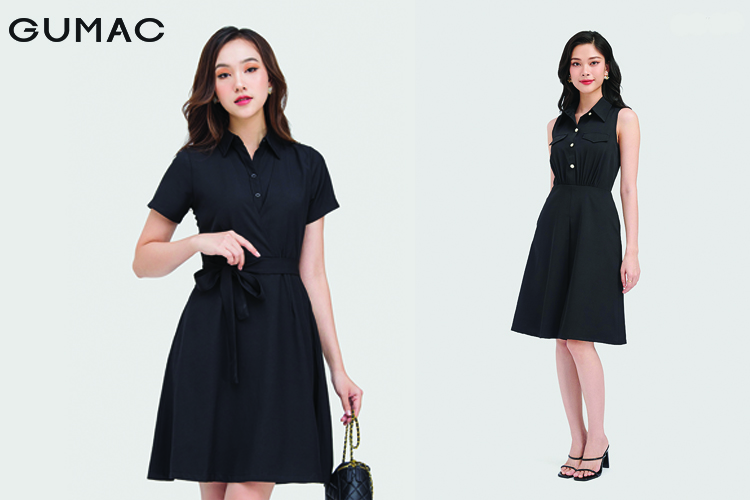 Áo sơ mi nữ dáng váy xoè