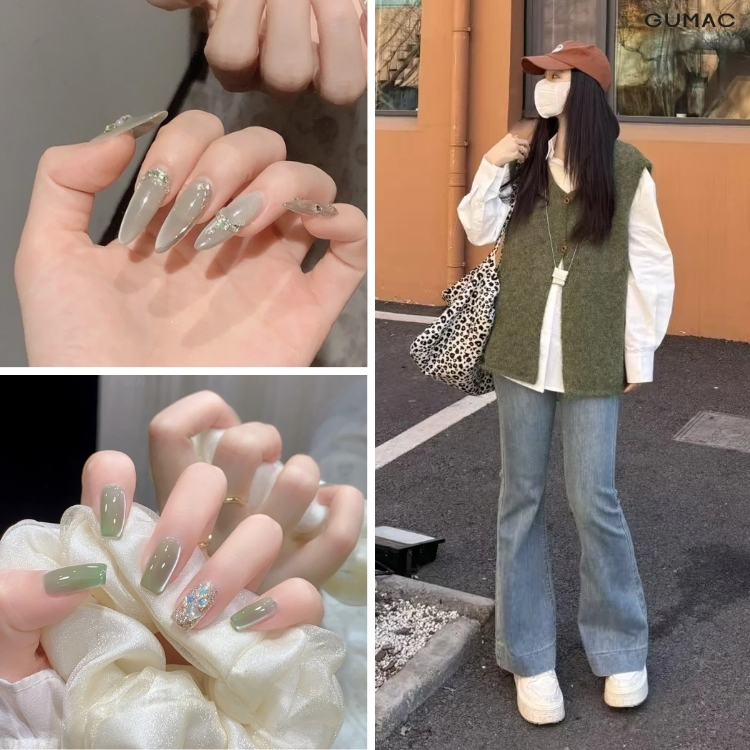 cach phoi đo voi mau mong tay cho nguoi menh moc