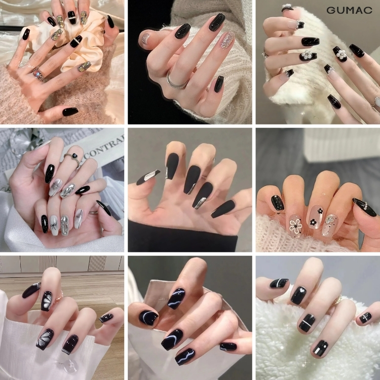 nail mau đen huyen bi hop voi nguoi menh moc