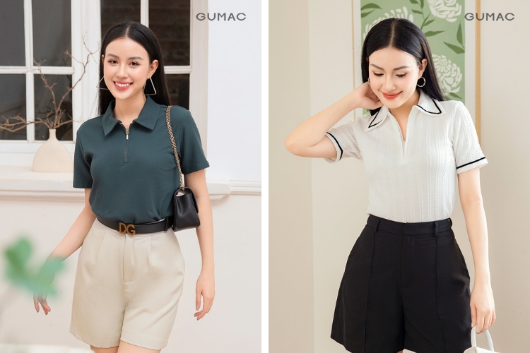 Áo polo phối với quần gì nữ