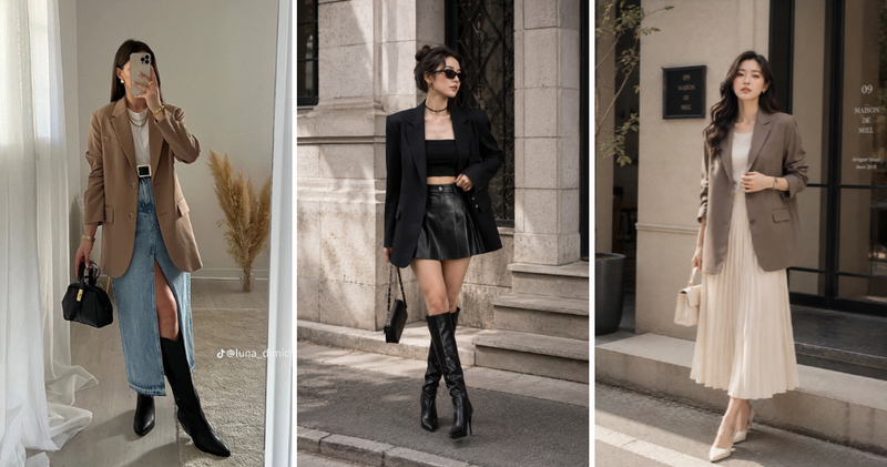 Gợi ý phụ kiện cho set đồ blazer mix váy thêm điểm nhấn, thời thượng.