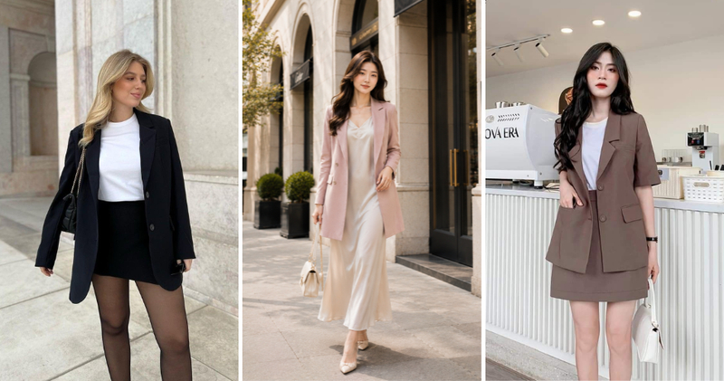 Những lưu ý khi mix blazer với váy để tránh những lỗi trang phục không đáng có.